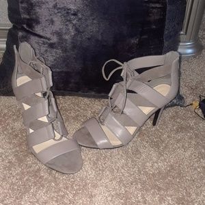 NINE WEST (tan) Suede/leather Strappt Sandal